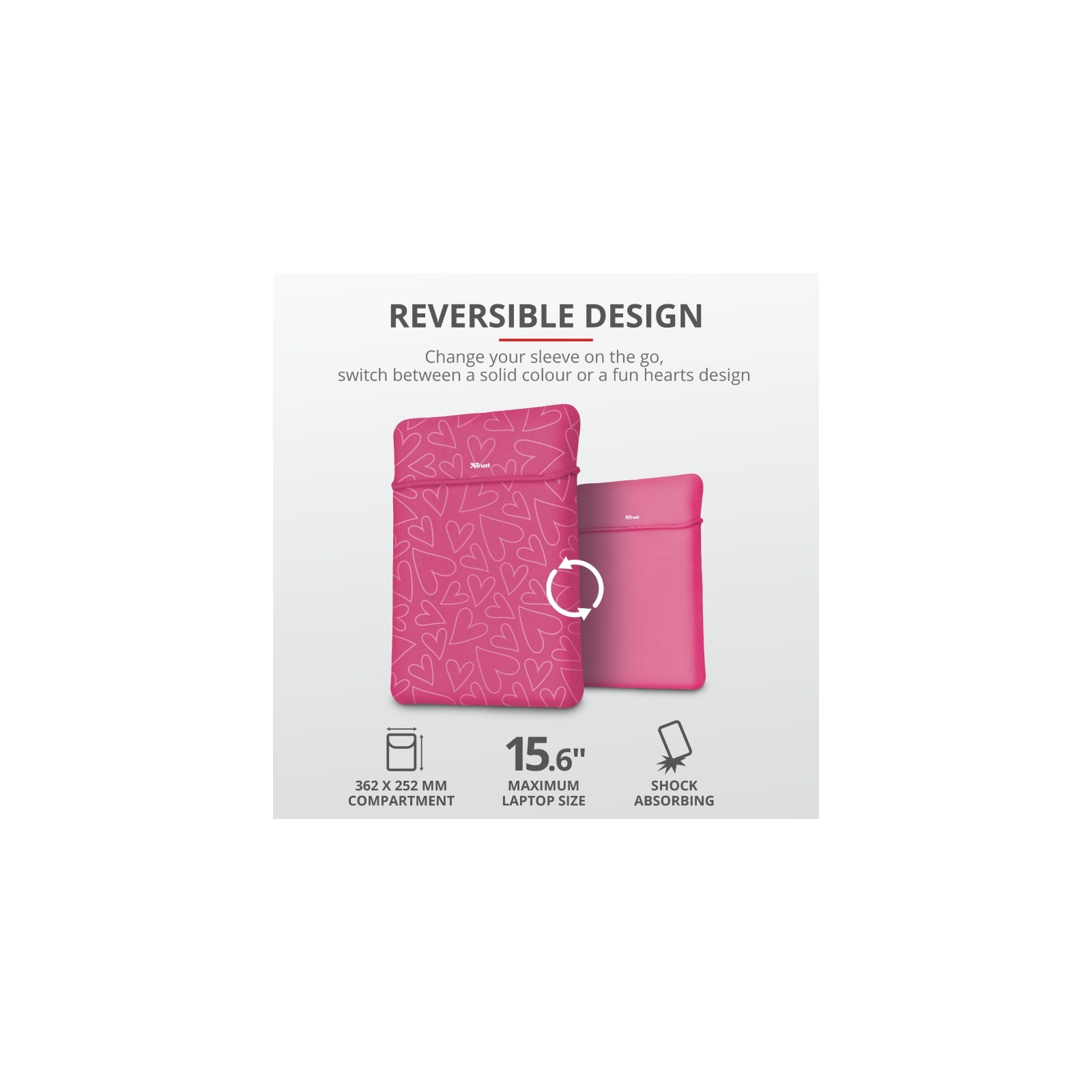 Чехол для ноутбука Trust 15.6" Yvo Mouse & Sleeve Pink+ mouse (23443) изображение 13