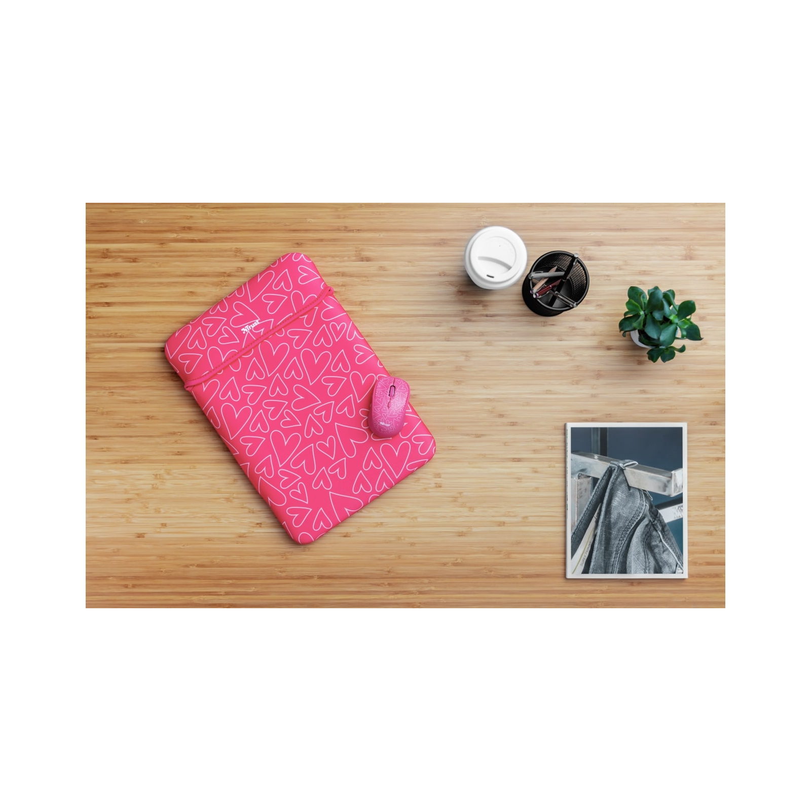 Чехол для ноутбука Trust 15.6" Yvo Mouse & Sleeve Pink+ mouse (23443) изображение 14