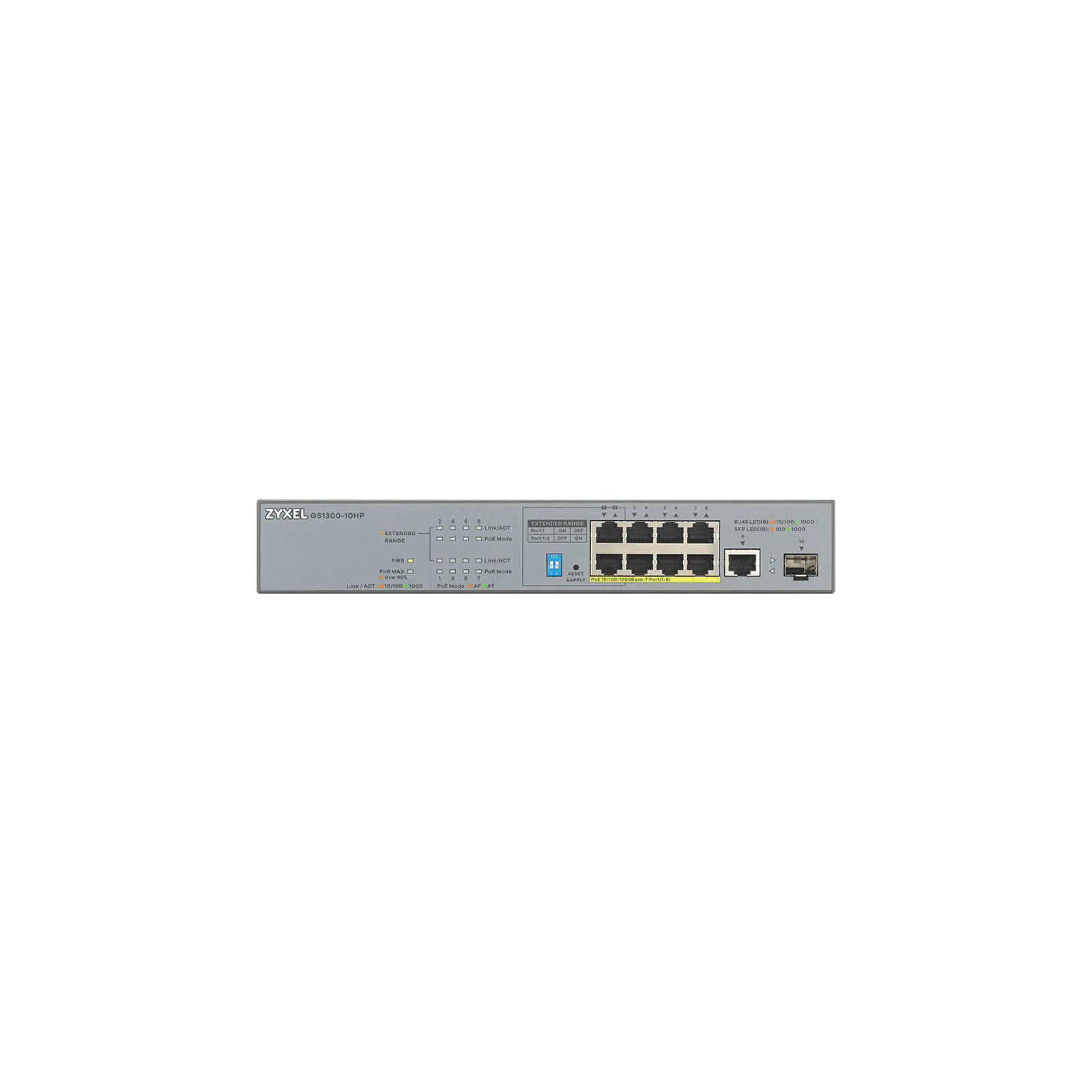 Комутатор мережевий ZyXel GS1300-10HP-EU0101F зображення 2