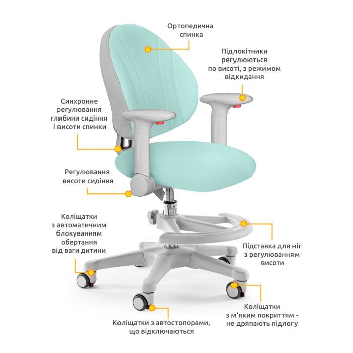 Дитяче крісло Evo-kids Mio (Y-407 DB) зображення 2