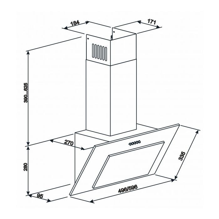 Витяжка кухонна Eleyus VERTICAL 1000 60 BL зображення 12