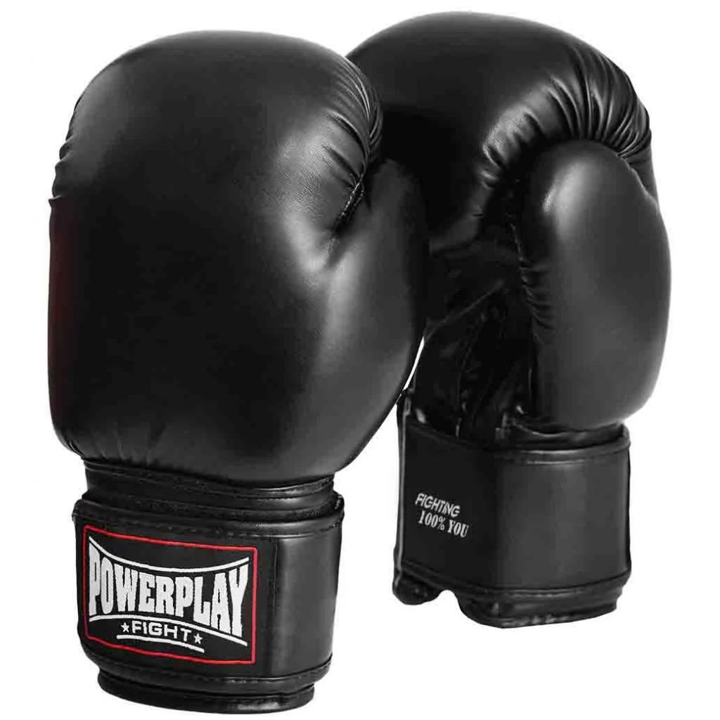 Боксерські рукавички PowerPlay 3004 10oz Black (PP_3004_10oz_Black) зображення 2