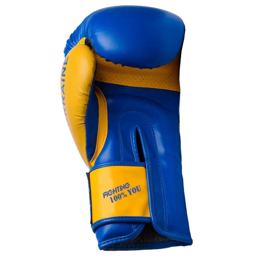 Боксерские перчатки PowerPlay 3021 Ukraine 12oz Blue/Yellow (PP_3021_12oz_Blue-Yellow) изображение 4