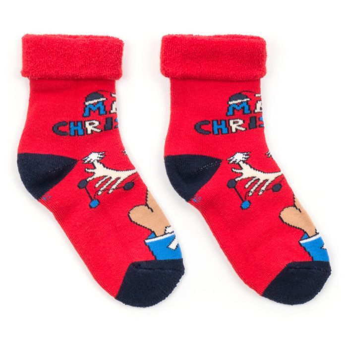 Носки детские BNM с лосем (M1C0101-2028-3-red)