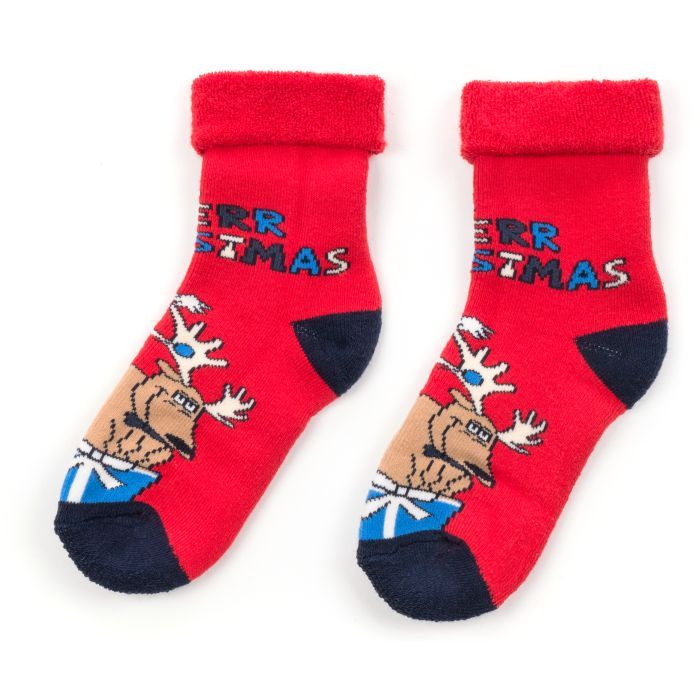 Носки детские BNM с лосем (M1C0101-2028-3-red) изображение 2