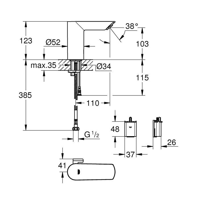 Смеситель Grohe BauCosmo E (36451000) изображение 7