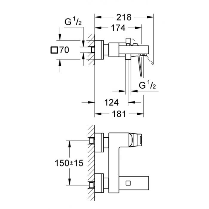 Змішувач Grohe Eurocube (23140000) зображення 6