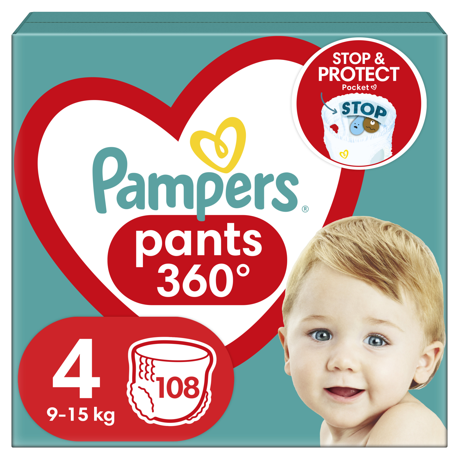 Подгузники Pampers трусики Pants Maxi Размер 4 (9-15 кг) 176 шт (8006540068557)