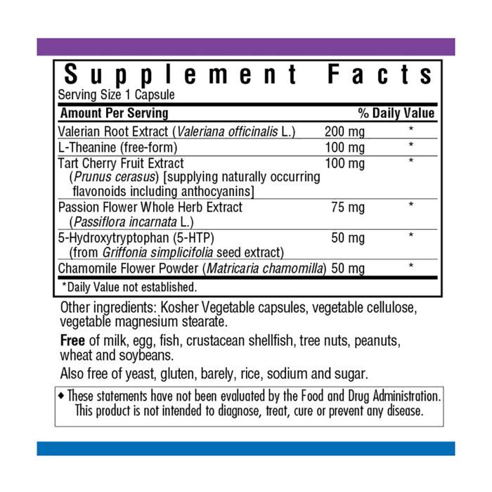 Травы Bluebonnet Nutrition Нормализация сна, Targeted Choice, 30 растительных капсул (BLB2004) изображение 2