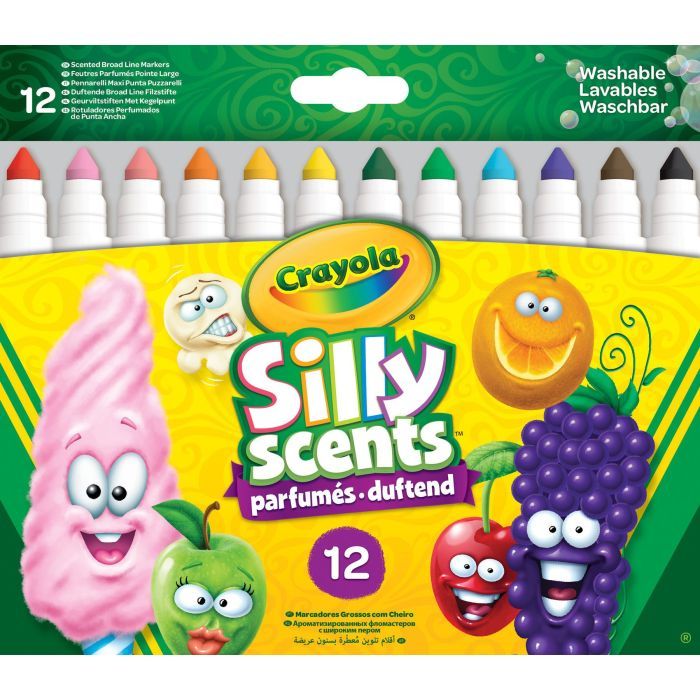 Фломастеры Crayola Набор Silly Scents Washable Широкая линия с ароматом 12 шт (256352.012)