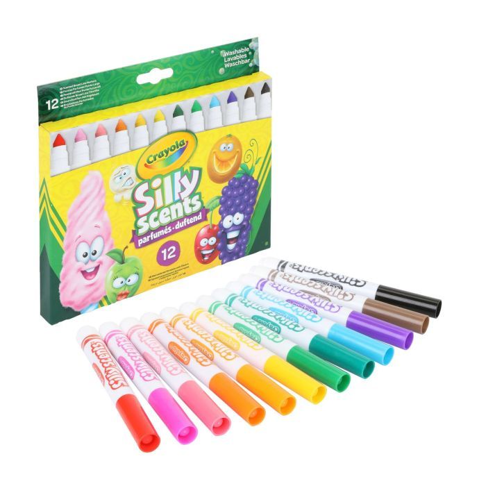 Фломастеры Crayola Набор Silly Scents Washable Широкая линия с ароматом 12 шт (256352.012) изображение 3