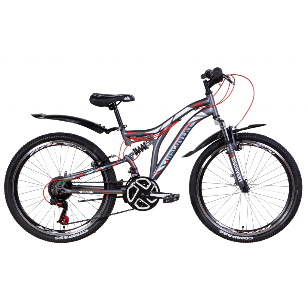 Велосипед Discovery 24" ROCKET AM2 Vbr рама-15" 2021 Graphite/White (OPS-DIS-24-248)