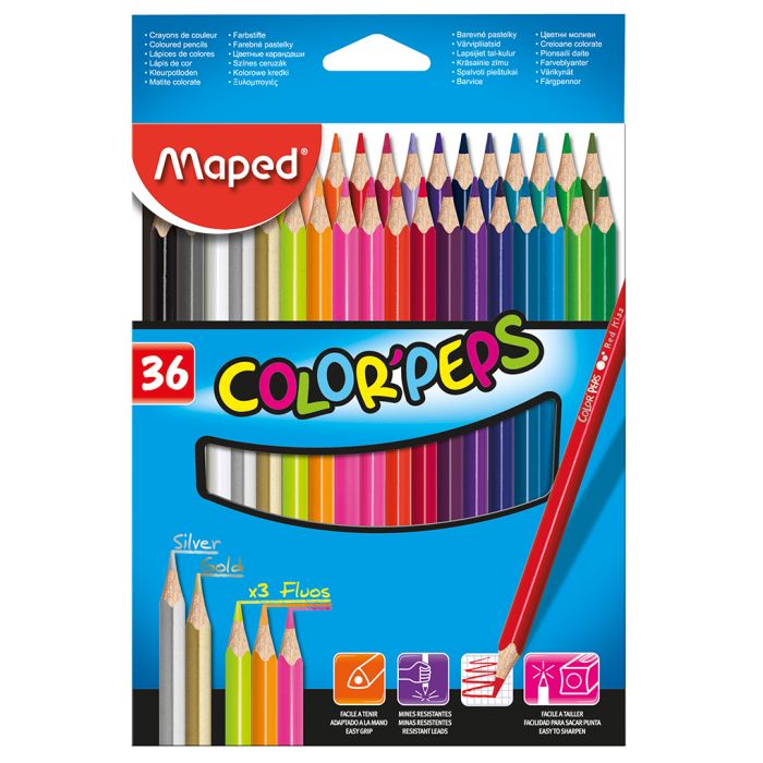 Карандаши цветные ZiBi Color Peps Classic 36 цв. (MP.832017)