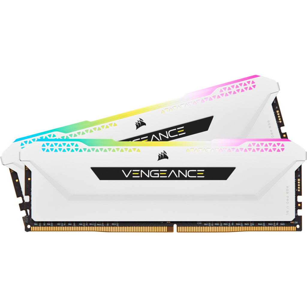 Модуль пам'яті для комп'ютера DDR4 16GB (2x8GGB) 3600 MHz Vengeance RGB Pro SL White Corsair (CMH16GX4M2D3600C18W) зображення 2