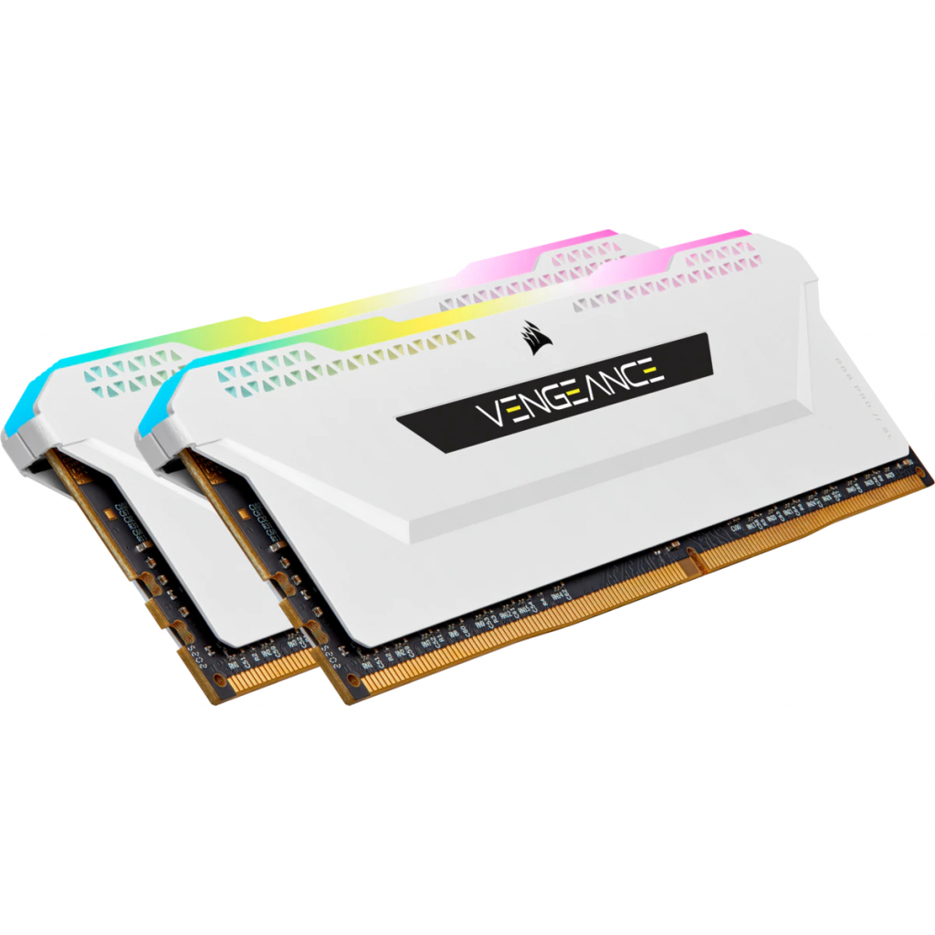 Модуль пам'яті для комп'ютера DDR4 32GB (2x16GB) 3600 MHz Vengeance RGB Pro SL White Corsair (CMH32GX4M2D3600C18W)
