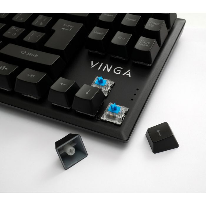Клавиатура Vinga KBGM-110 87 key LED Blue Switch USB Black (KBGM-110 Black) изображение 7