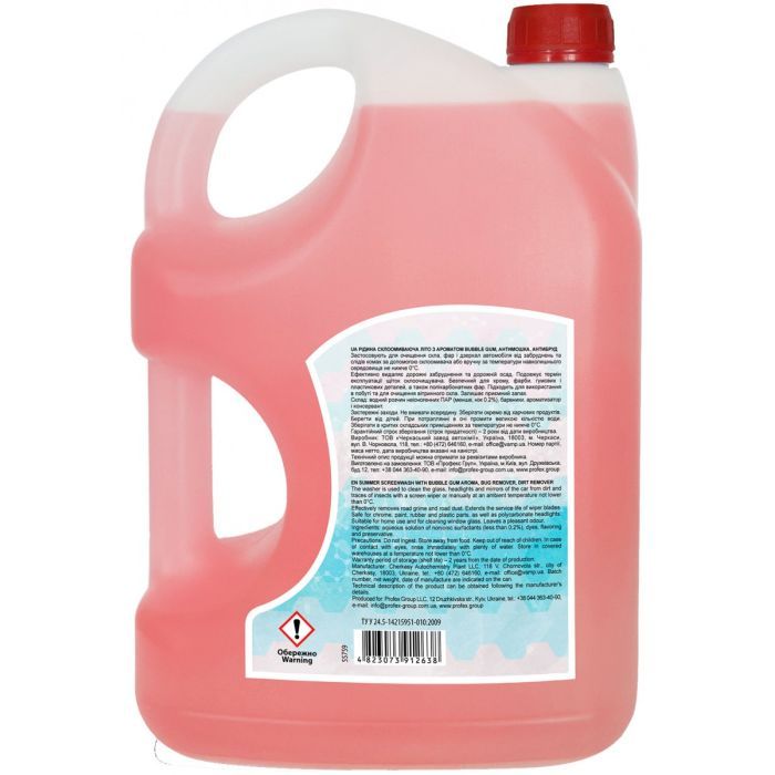 Омивач автомобільний Profex літній Bubble gum 4 л (73320) зображення 2