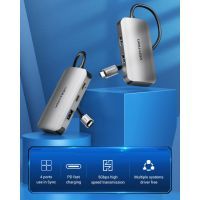 Концентратор Vention USB3.1 Type-C --> USB 3.0x3/USB-C Gen 1/PD 100W Hub 5-in-1 (TNDHB) изображение 2