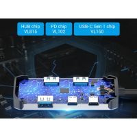 Концентратор Vention USB3.1 Type-C --> USB 3.0x3/USB-C Gen 1/PD 100W Hub 5-in-1 (TNDHB) изображение 3