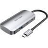 Концентратор Vention USB3.1 Type-C --> USB 3.0x3/USB-C Gen 1/PD 100W Hub 5-in-1 (TNDHB)