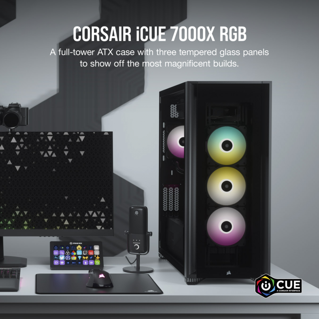Корпус Corsair iCUE 7000X RGB Tempered Glass Black (CC-9011226-WW) изображение 11