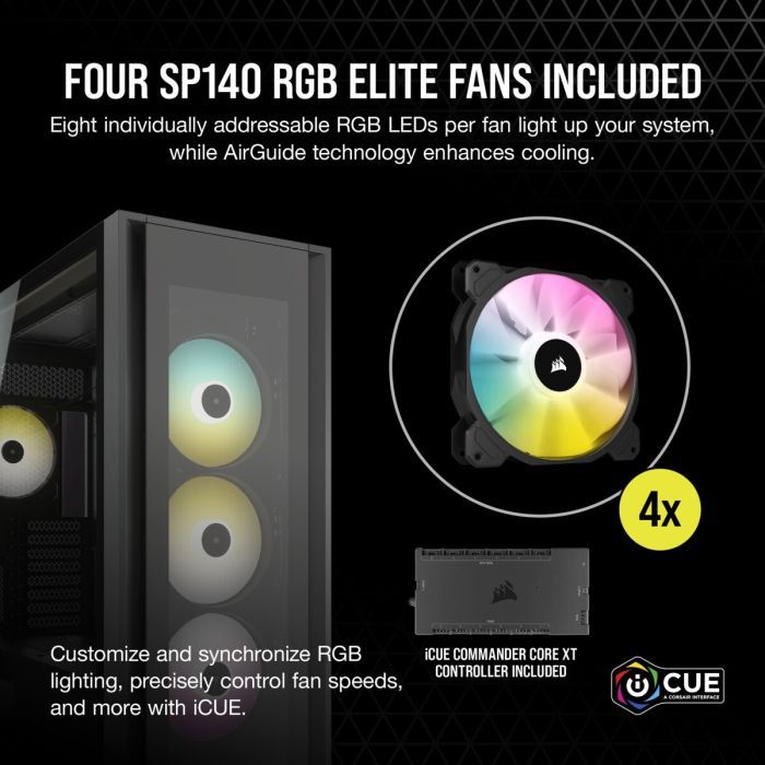Корпус Corsair iCUE 7000X RGB Tempered Glass Black (CC-9011226-WW) изображение 12
