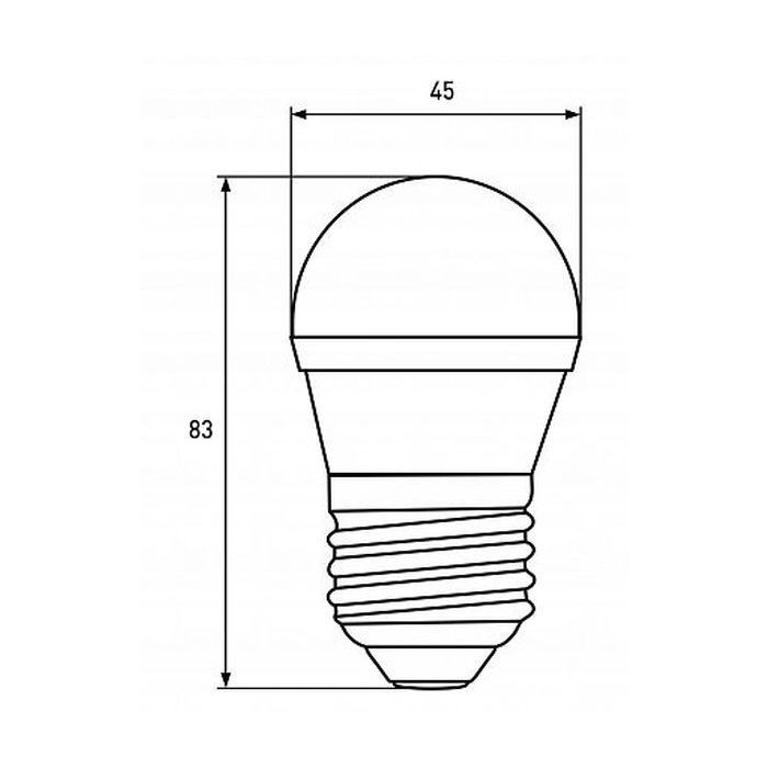 Лампочка EUROELECTRIC LED G45 5W E27 4000K 220V (LED-G45-05274(EE)) зображення 3
