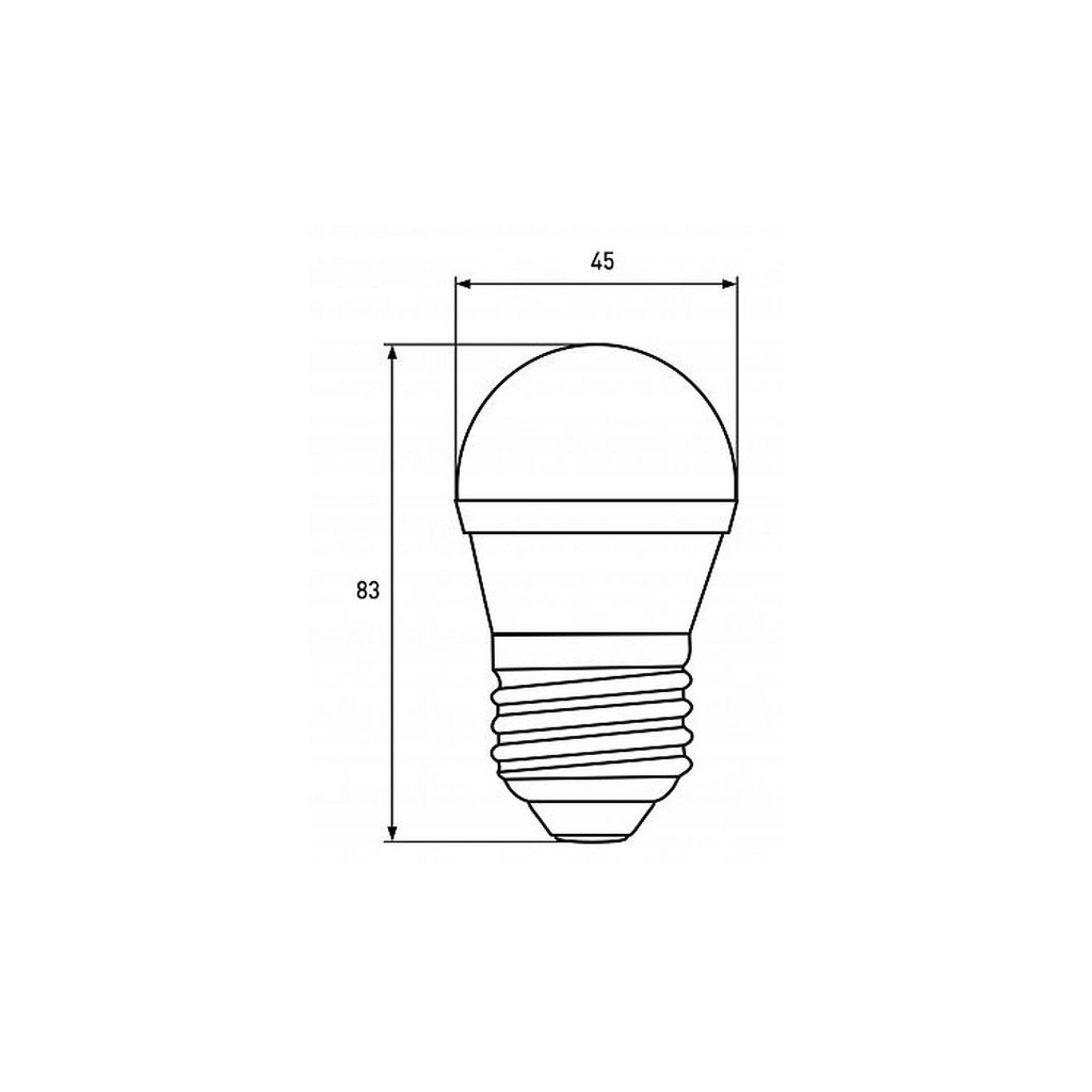 Лампочка EUROELECTRIC LED G45 5W E27 4000K 220V (LED-G45-05274(EE)) зображення 3