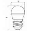 Лампочка EUROELECTRIC LED G45 5W E27 4000K 220V (LED-G45-05274(EE)) изображение 3