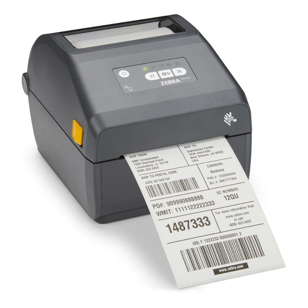 Принтер етикеток Zebra ZD421D USB,USB Host, Bluetooth (ZD4A042-D0EM00EZ) зображення 3