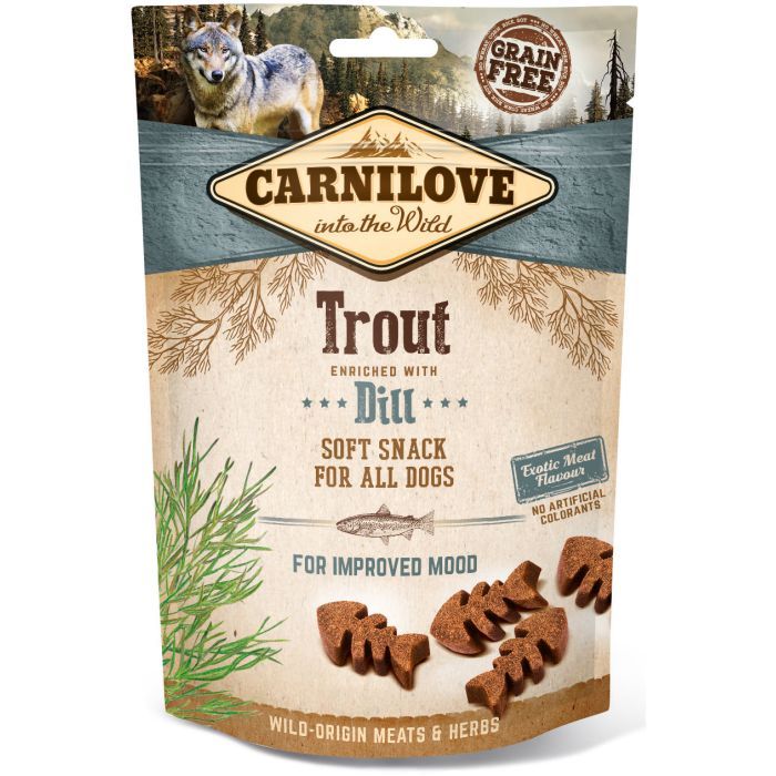 Лакомство для собак Carnilove Semi Moist с форелью и укропом 200 г (8595602528912)