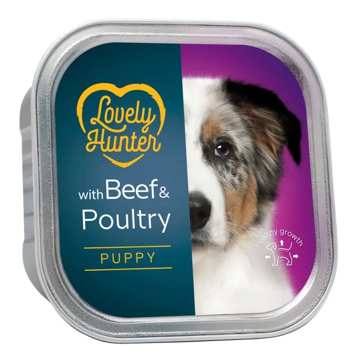 Влажный корм для собак Lovely Hunter Puppy Beef and Poultry 150 г (LHU45443)