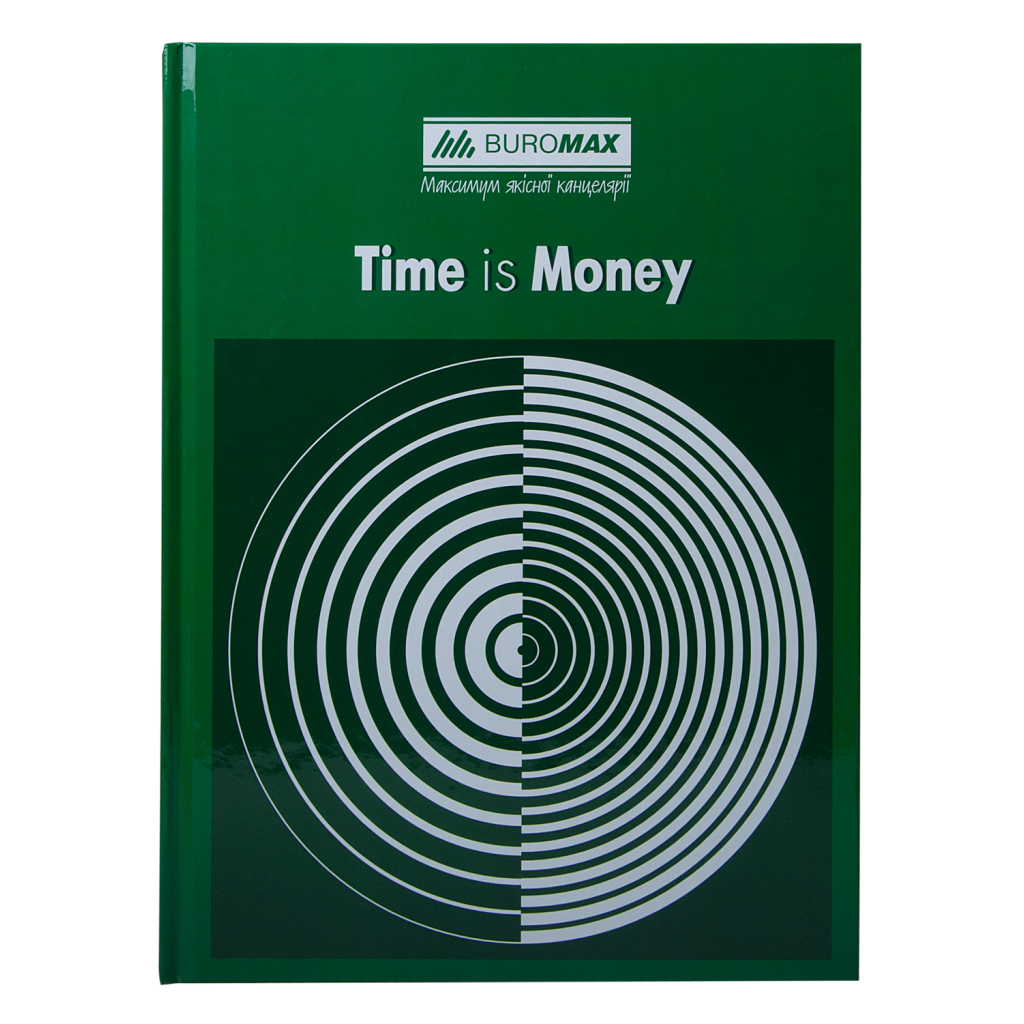 Канцелярская книга Buromax А4 TIME IS MONEY, 96 листов, клетка, зеленая (BM.2400-104)