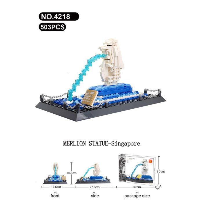 Конструктор Wange Статуя Мерлион, Сингапур (WNG-Merlion) изображение 4