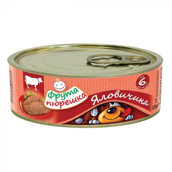 Детское пюре Фрута пюрешка говядина 120 г (8595139773991)