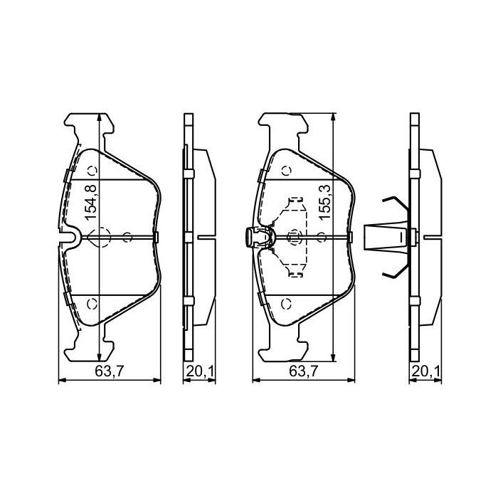 Гальмівні колодки Bosch 0 986 424 485 зображення 4