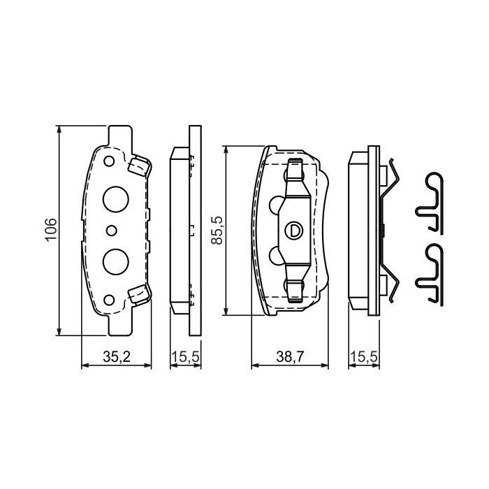 Тормозные колодки Bosch 0 986 424 814 изображение 7