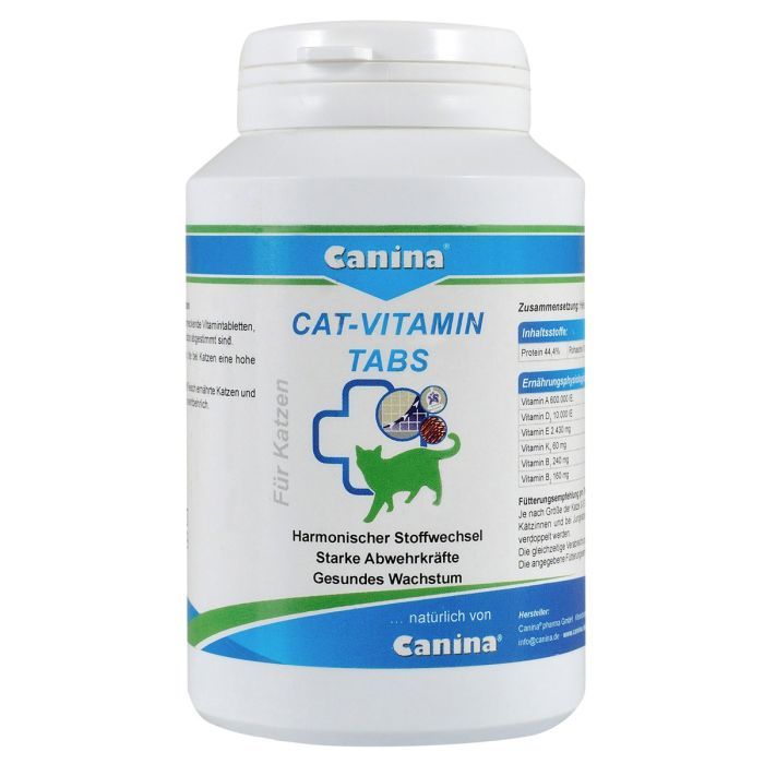 Вітаміни для котів Canina Cat-Vitamin Tabs 125 г/250 шт (4027565210329)
