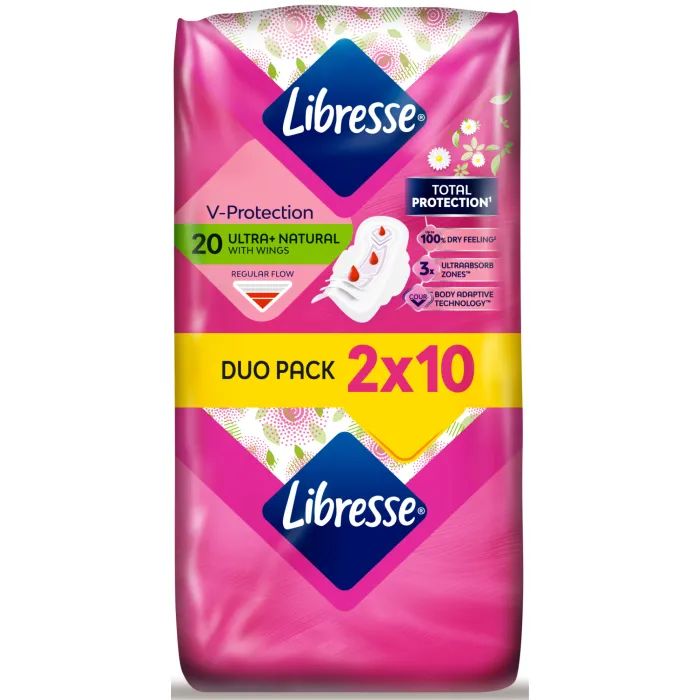 Гигиенические прокладки Libresse Ultra Normal Aloe Vera & Camomile 20 шт. (7322540344011) изображение 2
