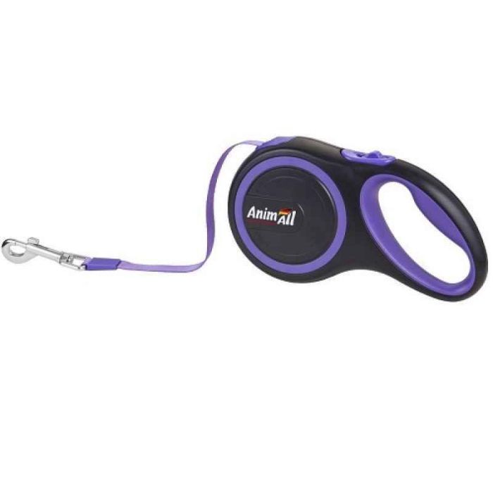 Повідець для собак AnimAll М до 25 кг 5 м (фіолетово-чорний) (2000981099237)
