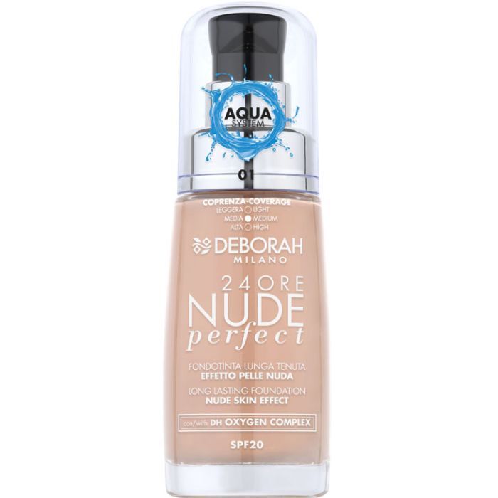Тональная основа Deborah 24Ore Nude Perfect SPF20 01 30 мл (8009518364675)