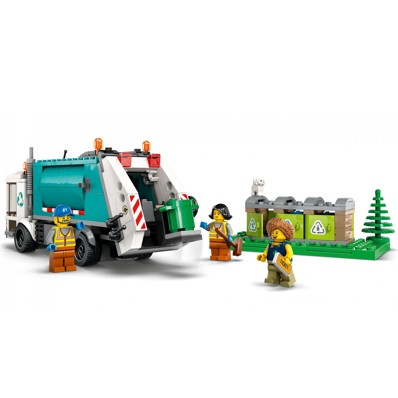 Конструктор LEGO City Сміттєпереробна вантажівка 261 деталь (60386) зображення 4