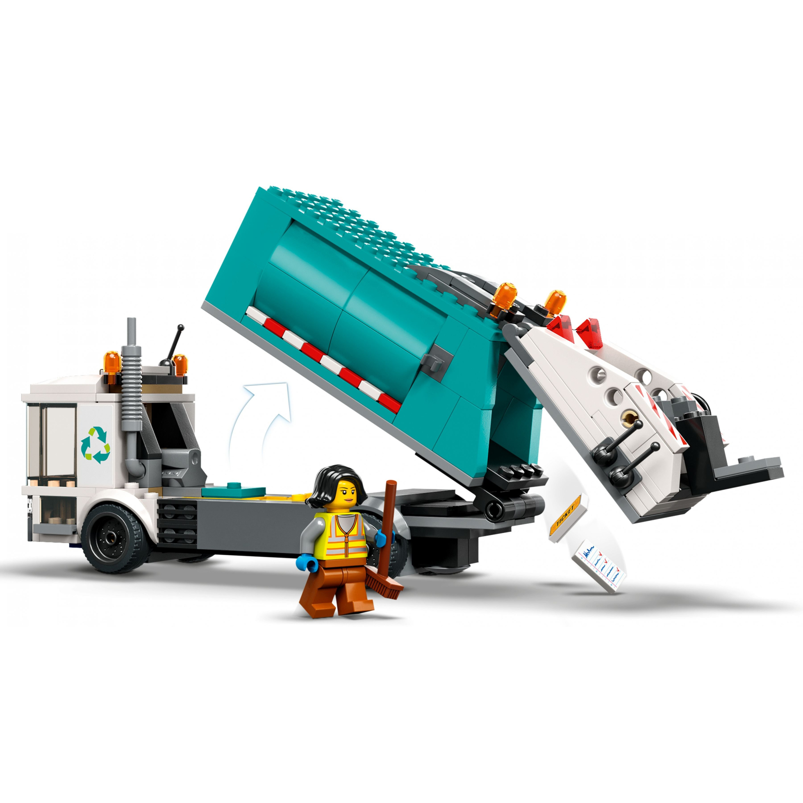 Конструктор LEGO City Сміттєпереробна вантажівка 261 деталь (60386) зображення 6