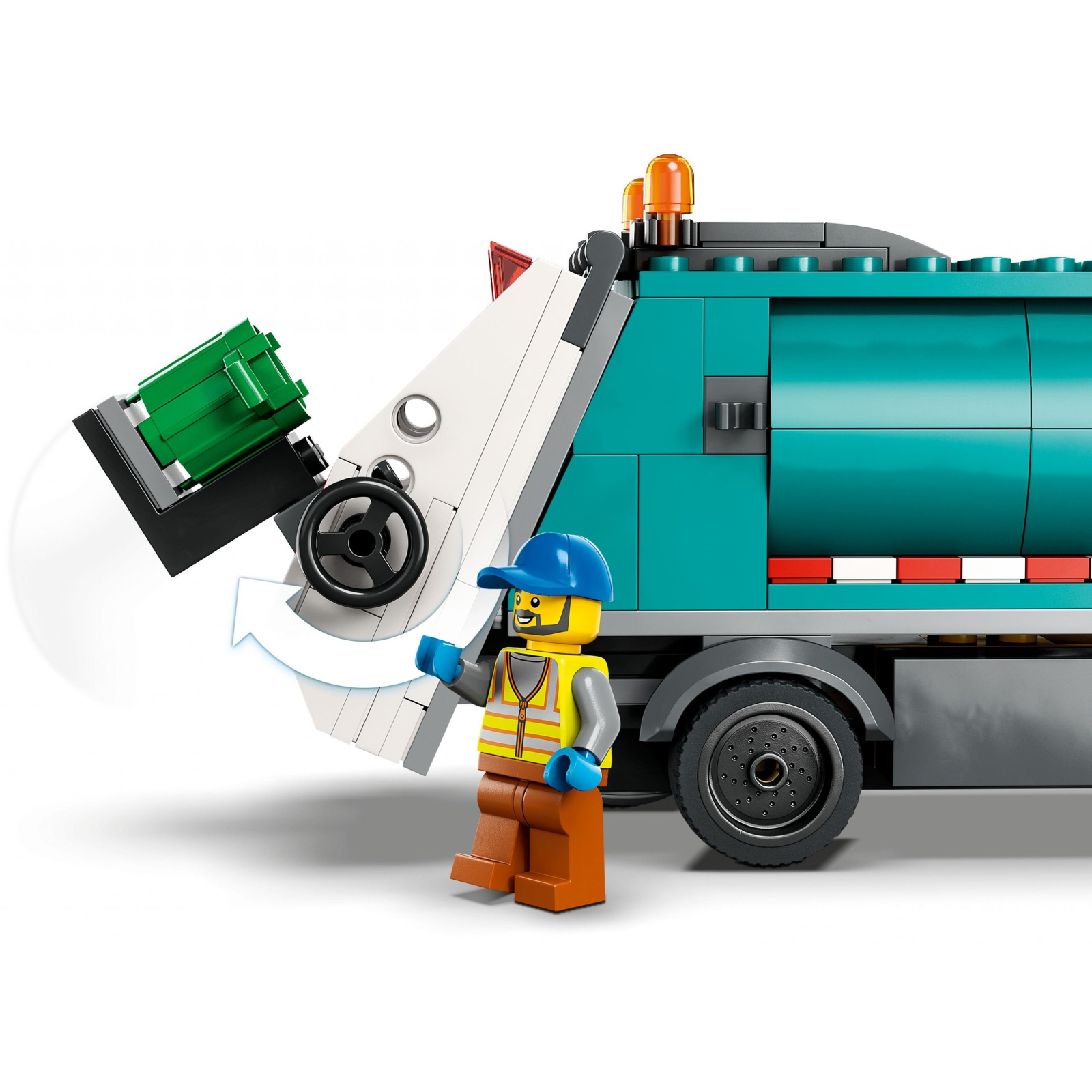 Конструктор LEGO City Сміттєпереробна вантажівка 261 деталь (60386) зображення 7
