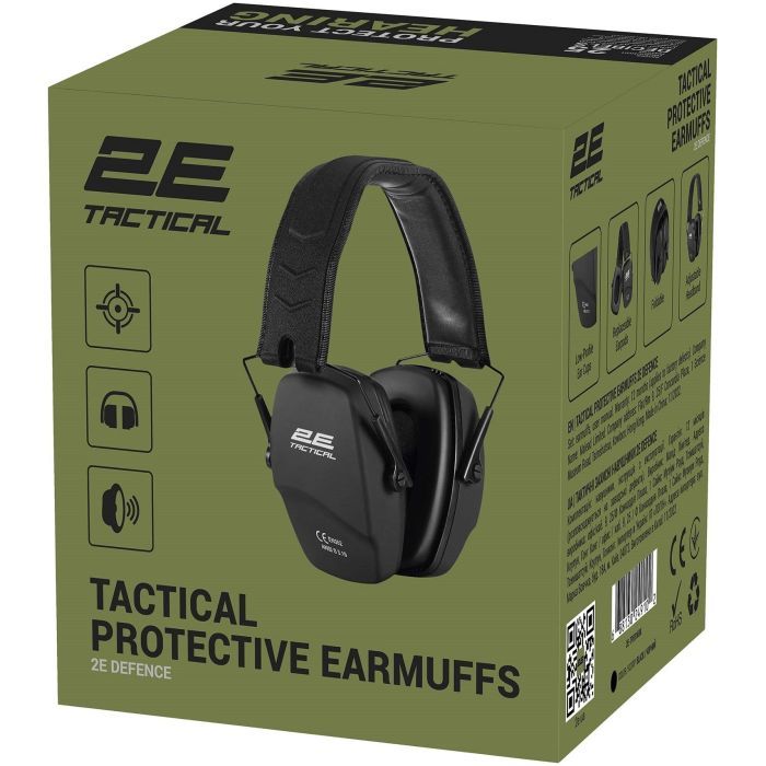 Навушники для стрільби 2E Defence NRR 25 dB пасивні Black (2E-TPE016BK) зображення 7