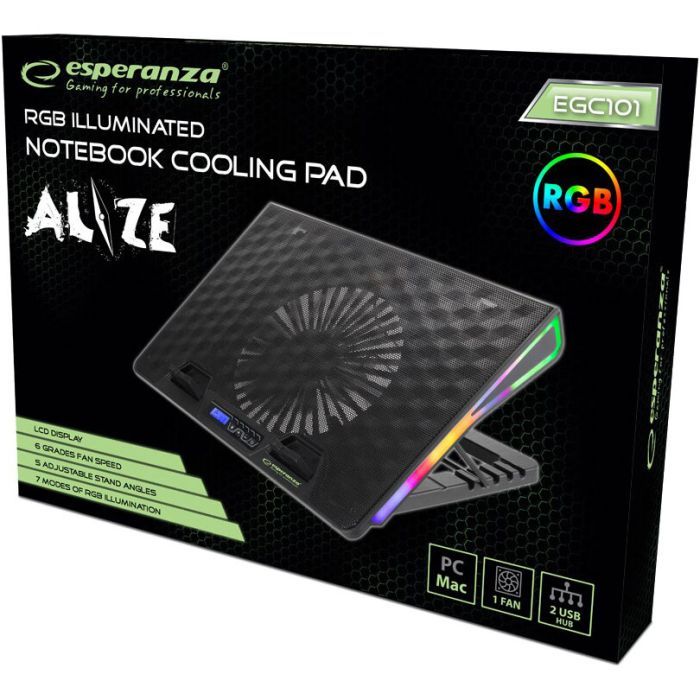 Подставка для ноутбука Esperanza EGC101 with RGB Alize (EGC101) изображение 4