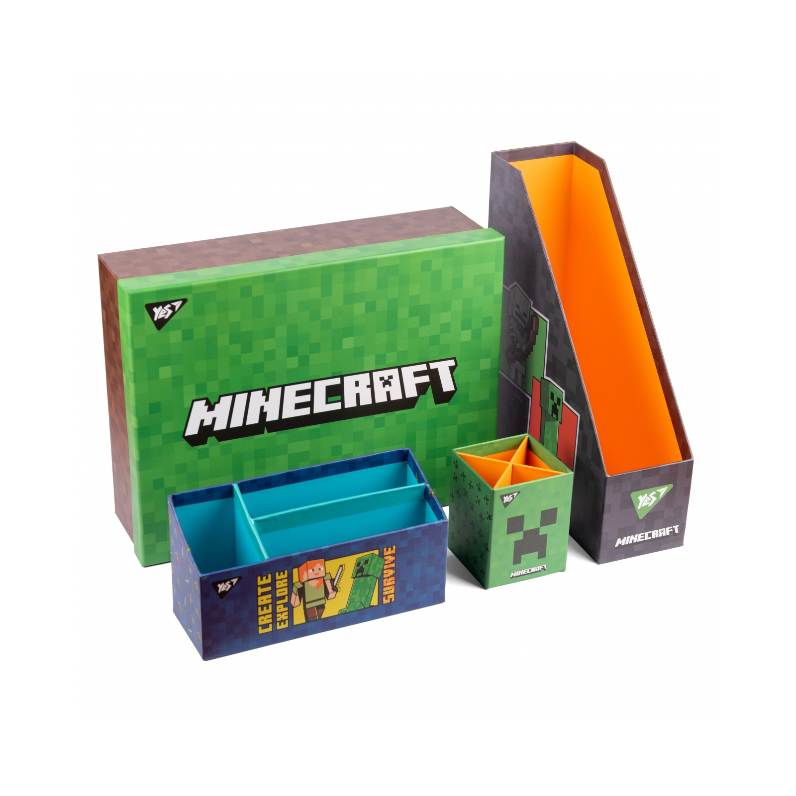 Настольный набор Yes Minecraft картонный, 4 предмета (450108)