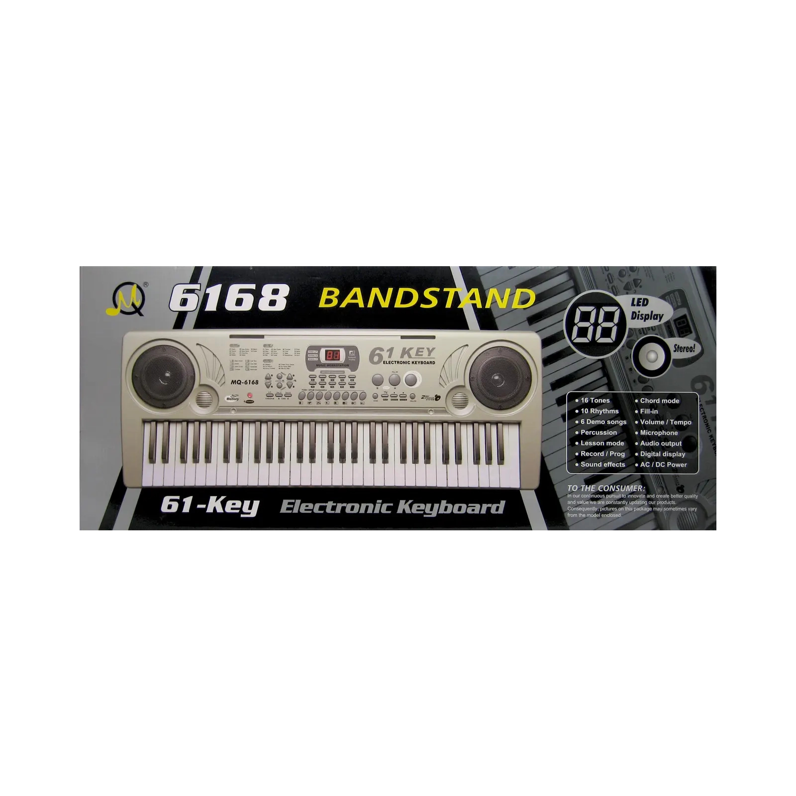 Музична іграшка MQ Синтезатор із мікрофоном, 61 клавіша (MQ6168) зображення 6