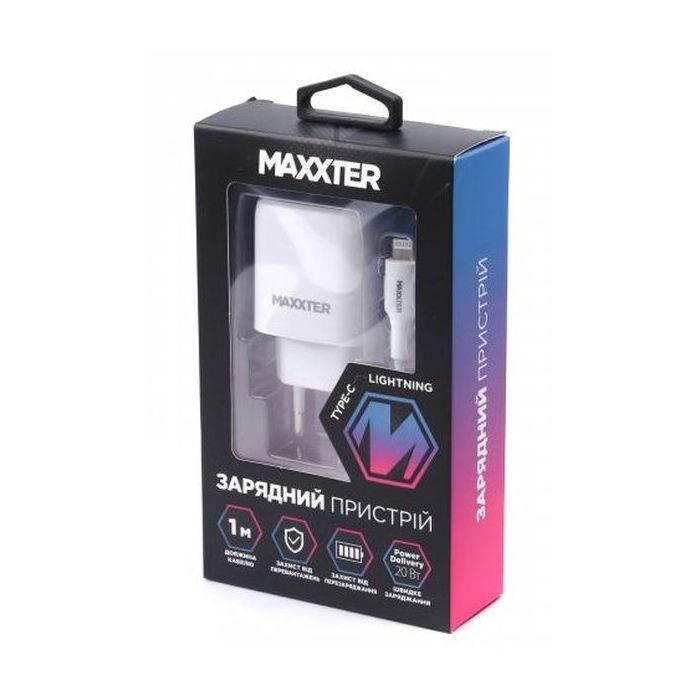 Зарядний пристрій Maxxter USB + cable USB-C to Lighting (PD 20W) (WC-PD-CtL-01) зображення 4