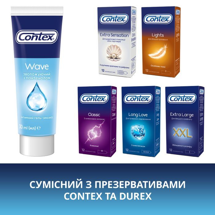 Интимный гель-смазка Contex Wave увлажняющий с пантенолом (лубрикант) 30 мл (4820108005211) изображение 4
